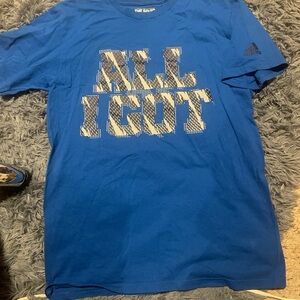 Adidas Men's Blue Graphic Tee